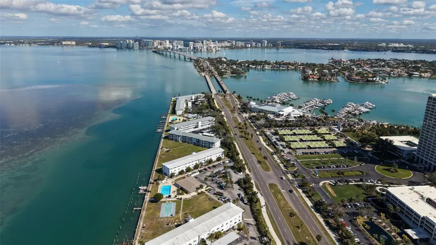 Free trolley every 30 mins to downtown Sarasota or Lido Beach.