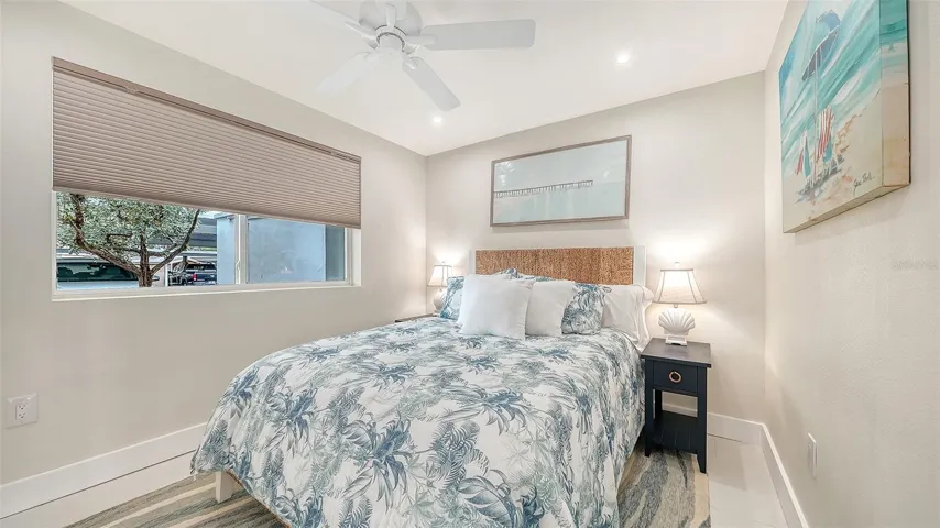 Bedroom #2. Queen size bed and custom closet.