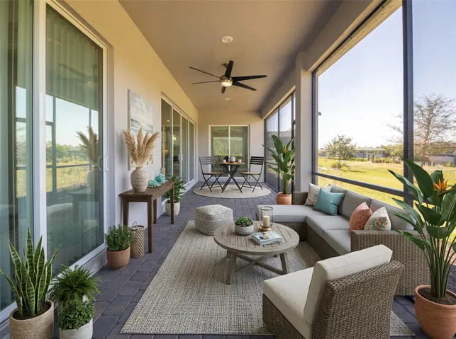 Ai Virtually staged patio.