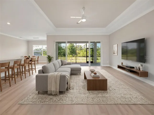 Ai Virtually staged living room.