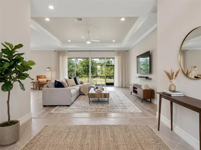 Ai Virtually staged living room.