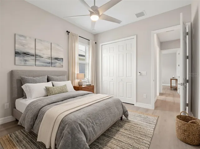 Ai Virtually staged bedroom.