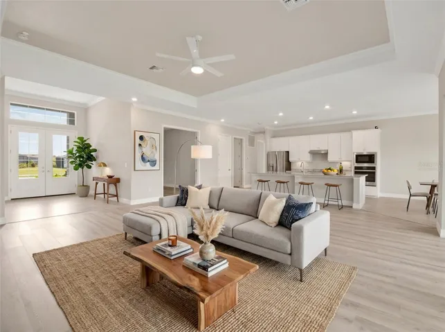 Ai Virtually staged living room.