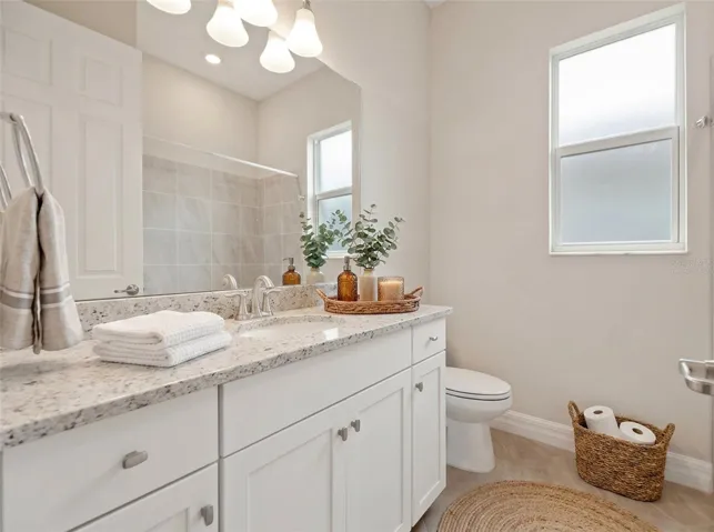 Ai Virtually staged bathroom.
