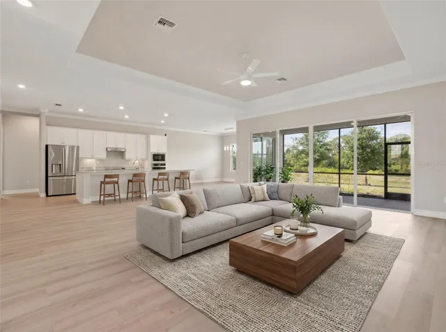 Ai Virtually staged living room.
