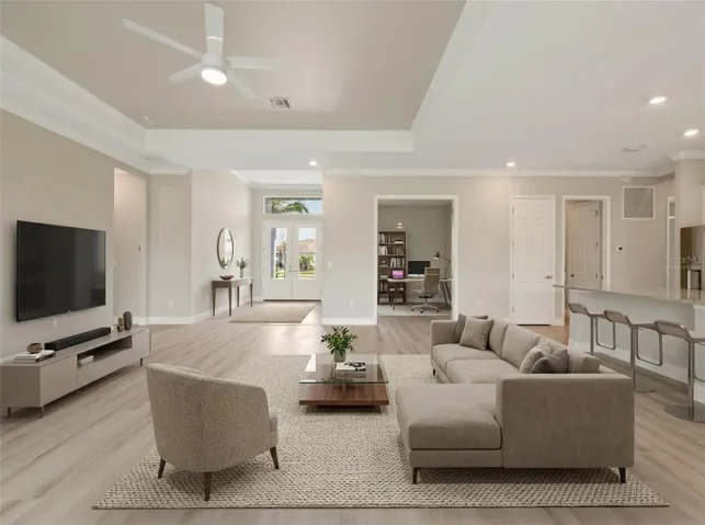Ai Virtually staged living room.