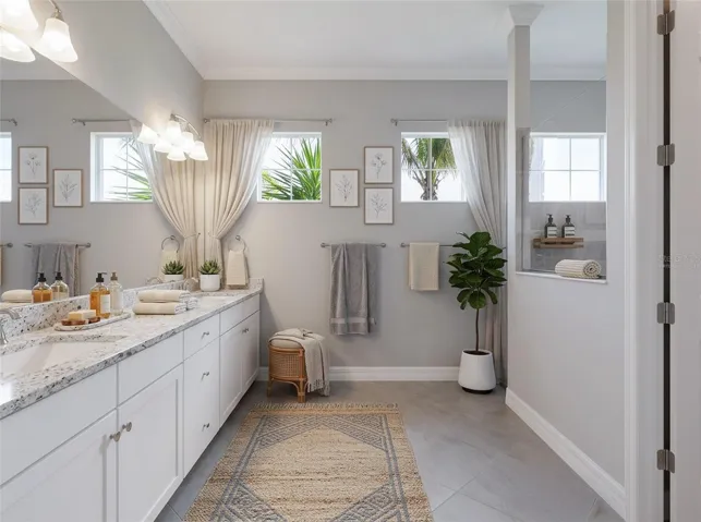 Ai Virtually staged bathroom.