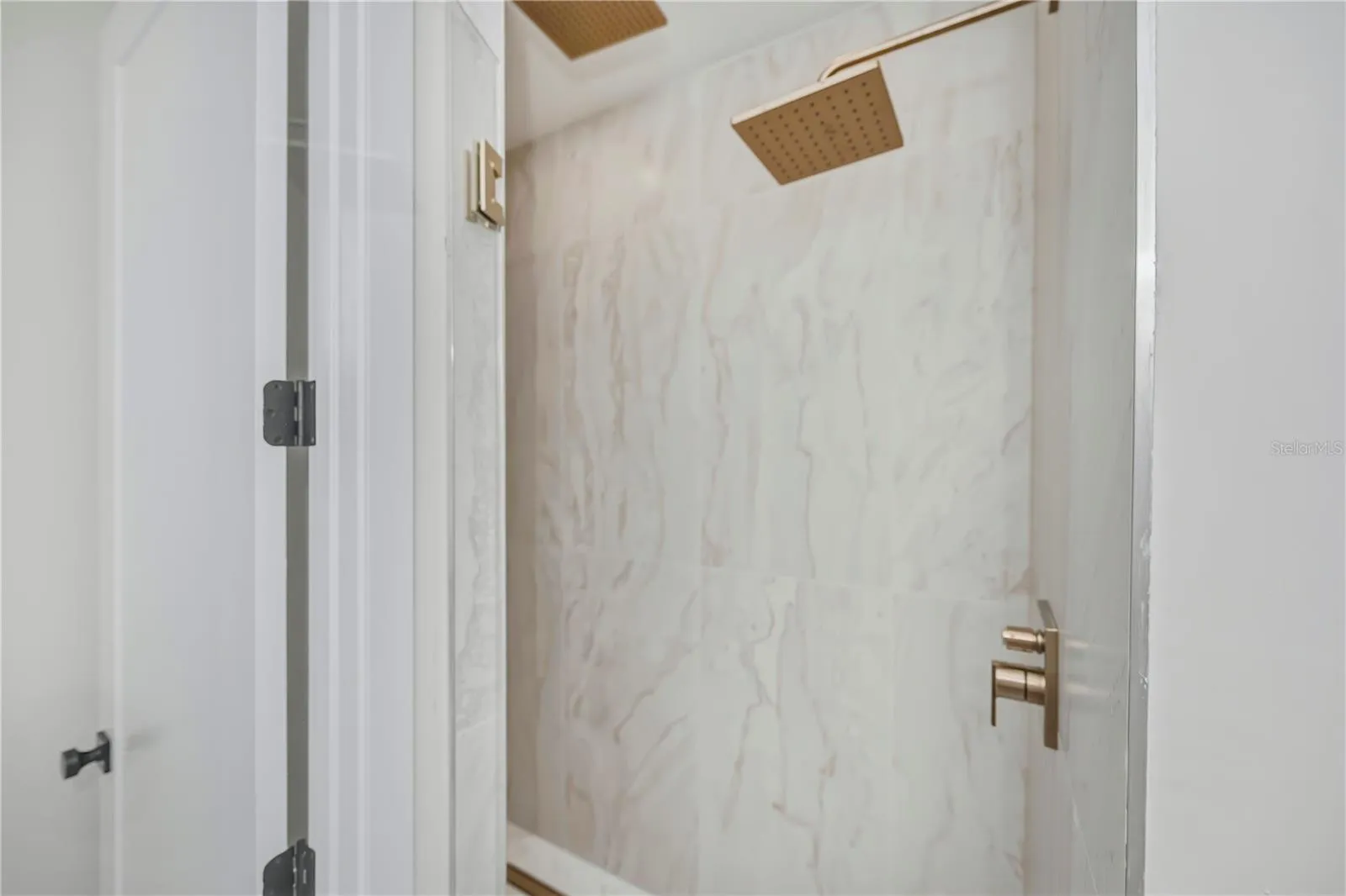 Primary Bathroom Suite Glass Door Walk In Shower