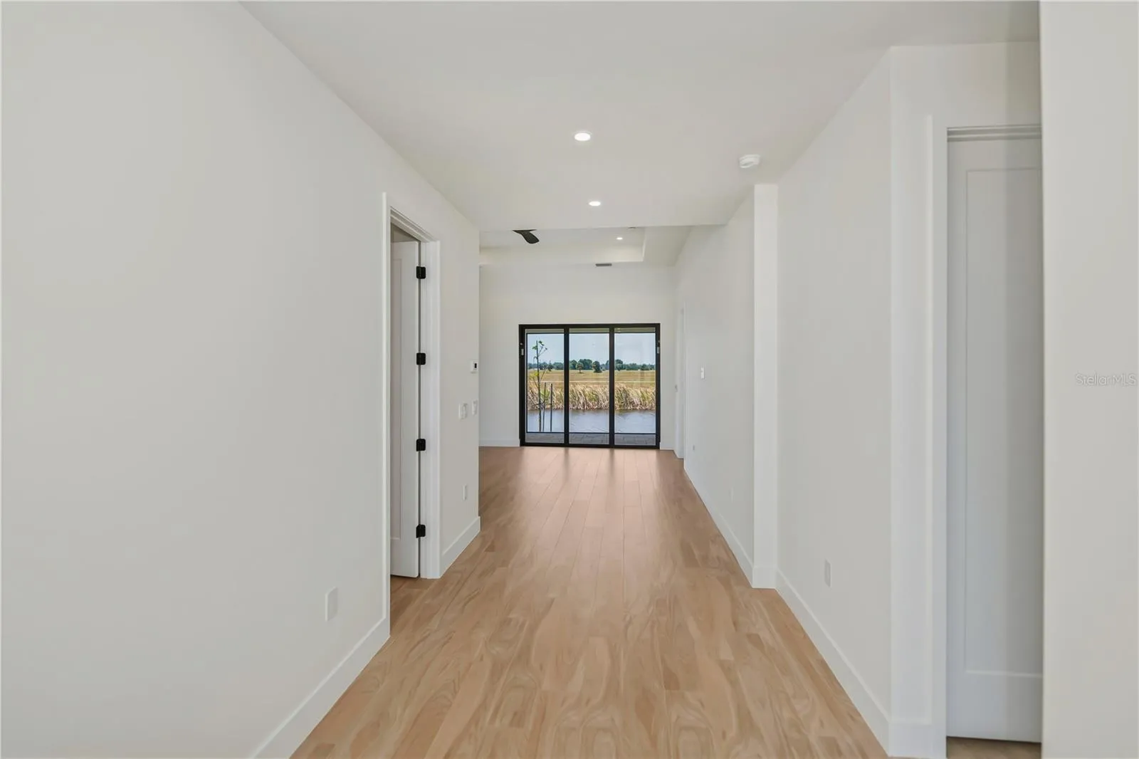 Light Filled Hallway with Water Views.
