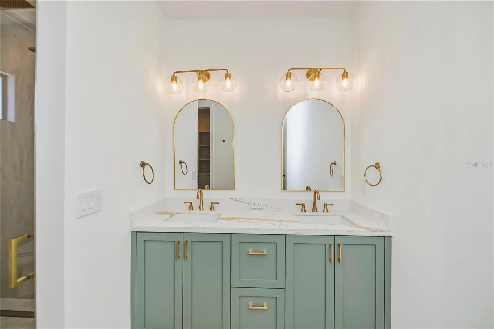 Primary Bathroom with Designer Double Vanity.