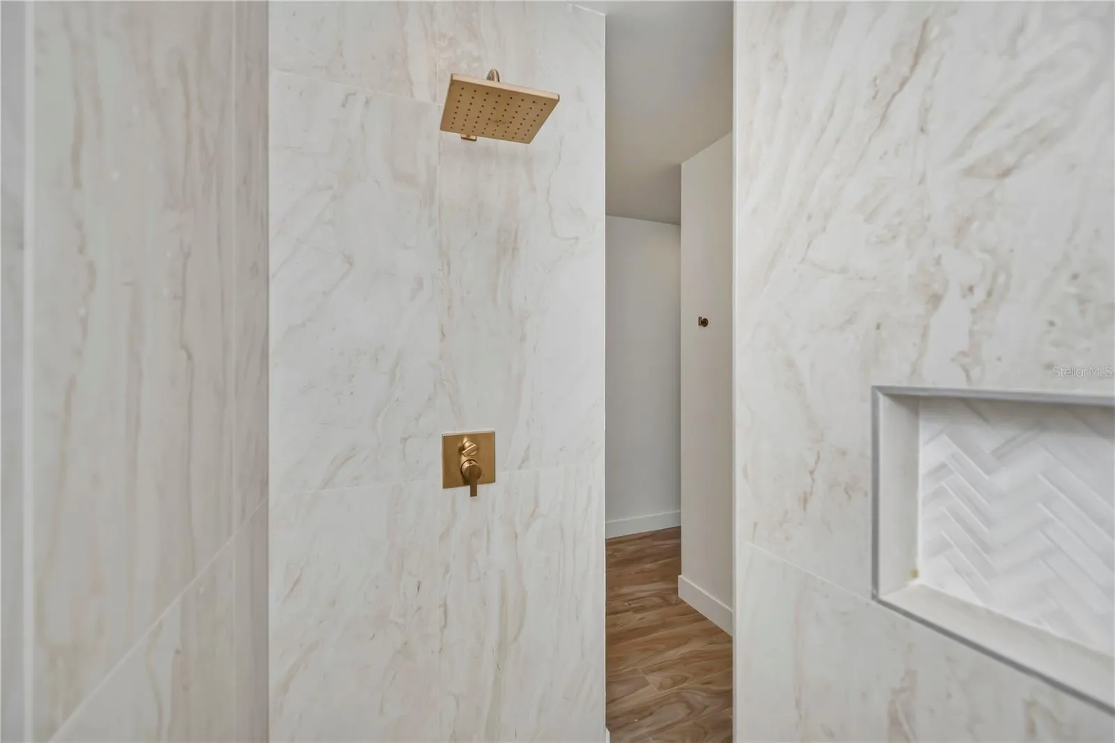 Primary Bathroom Suite Glass Door Walk In Shower