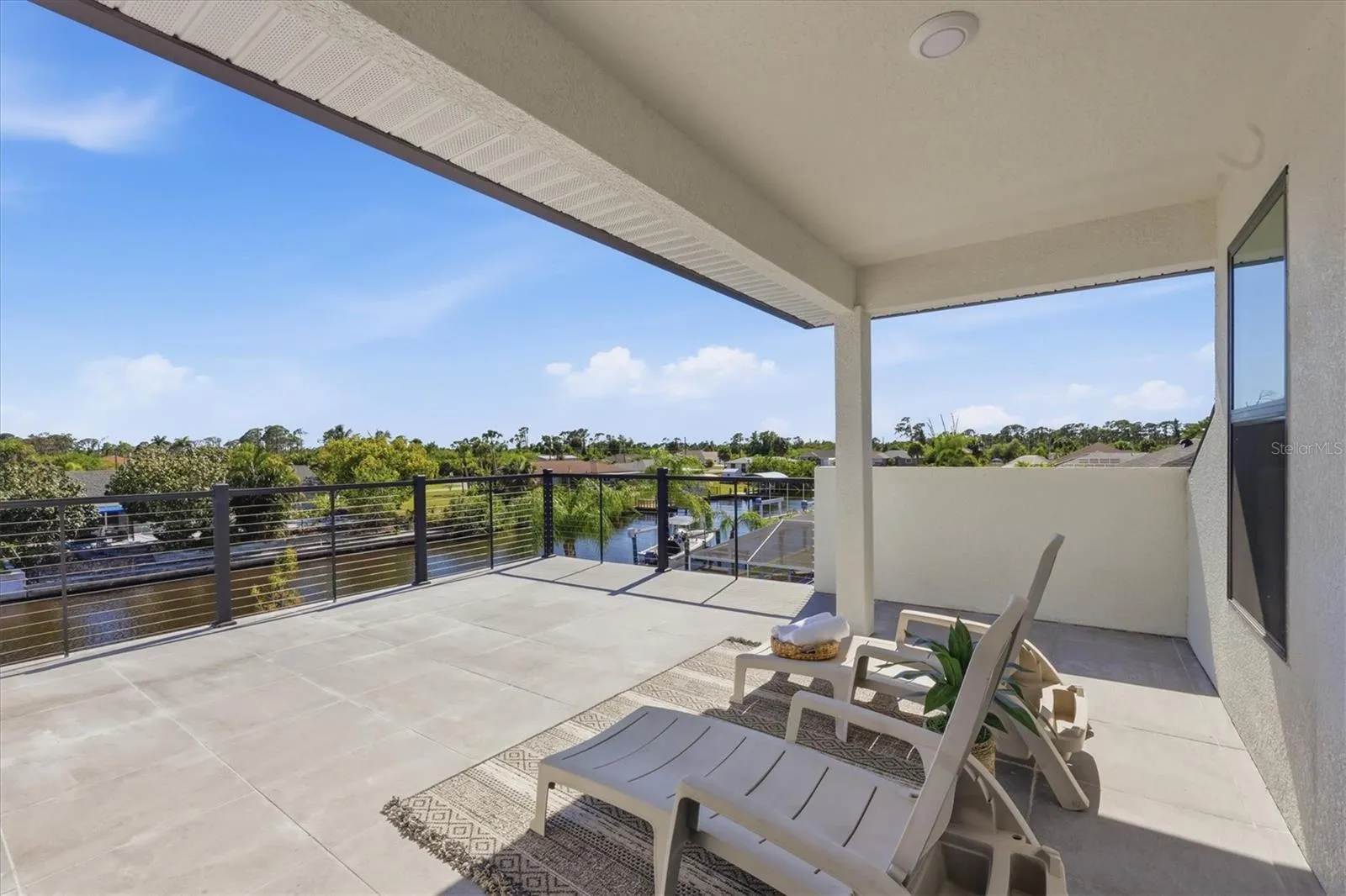 Second floor deck with great views of the Minot Waterway and out to the Myakka River