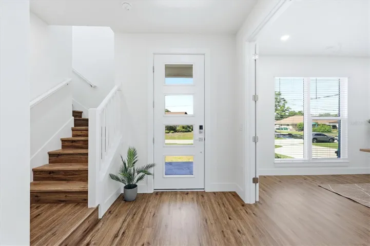 Stairs leading to the second floor