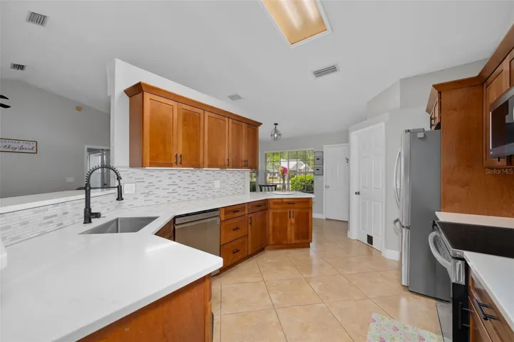 Updated kitchen with quartz countertops