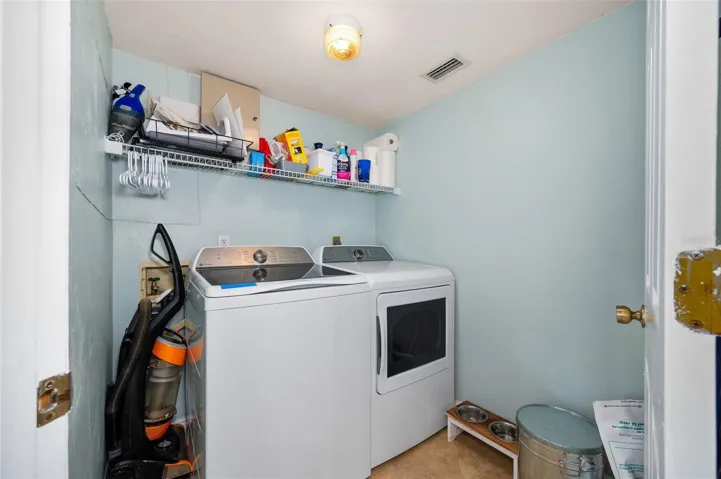 Interior laundry room