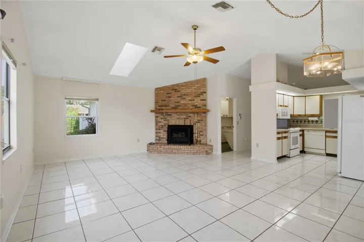 Living/Dining Combo off of Kitchen with Fireplace