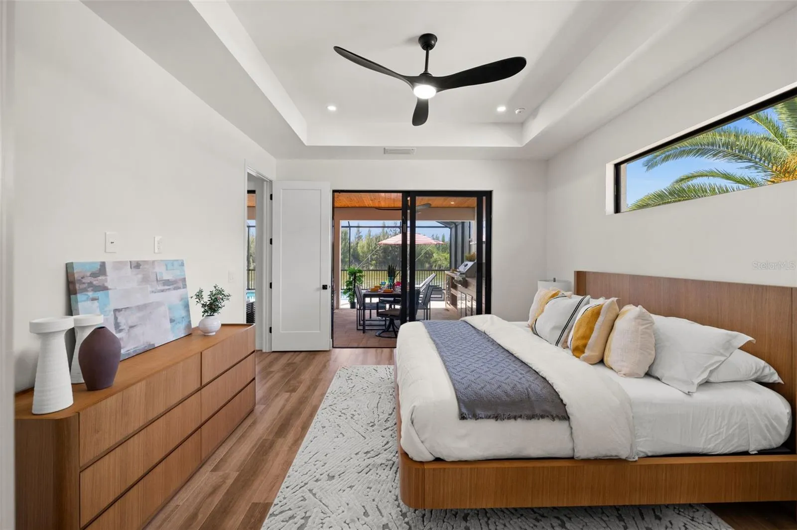 Primary Suite with Direct Pool Access.
