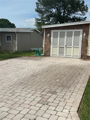 Paver Driveway - Golf Cart Garage -