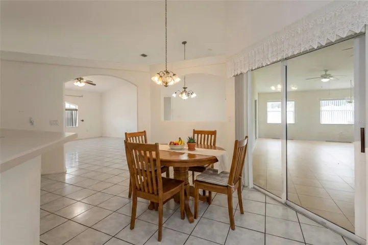Staged. Kitchen dining
