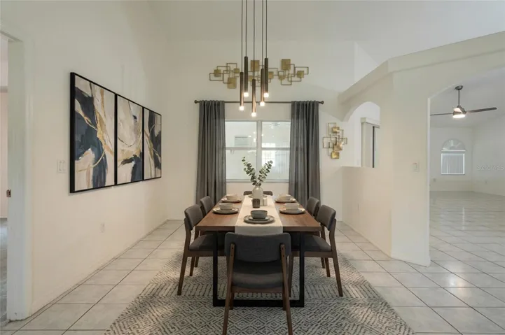 Staged. dining room