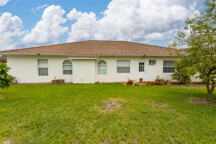 Back view of the home