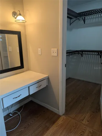 Vanity area and walk-in closet in Master