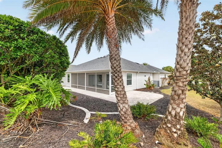 Rear and Side Elevation with PAVER Patio and Lanai