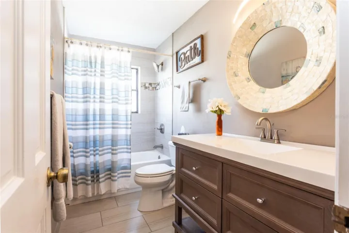 Guest Bathroom with a tub.