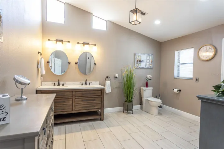 Huge master bathroom.