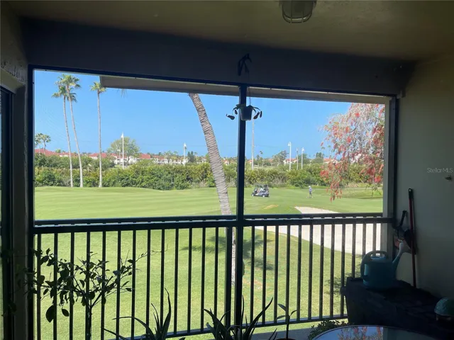 Lanai view of the golf course.