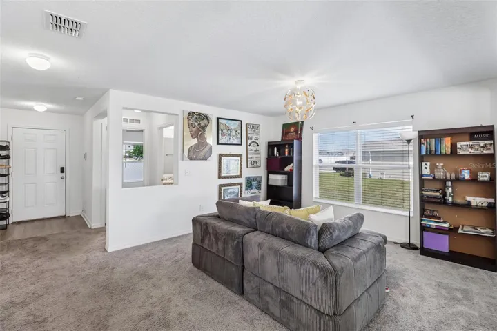 Versatile living/dining area.