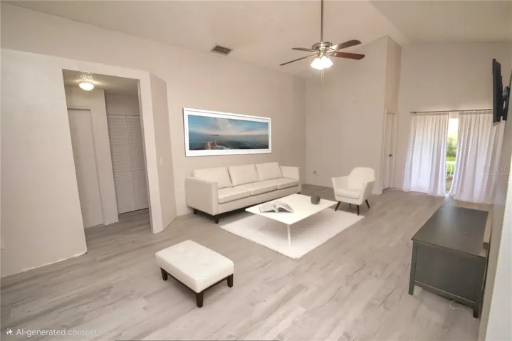 Open Space Living Room Virtually Staged