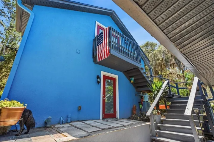 A one BR, one full bath separate living space plus a separate 1 BR 1 BA up the stairs with a small kitchen area too!