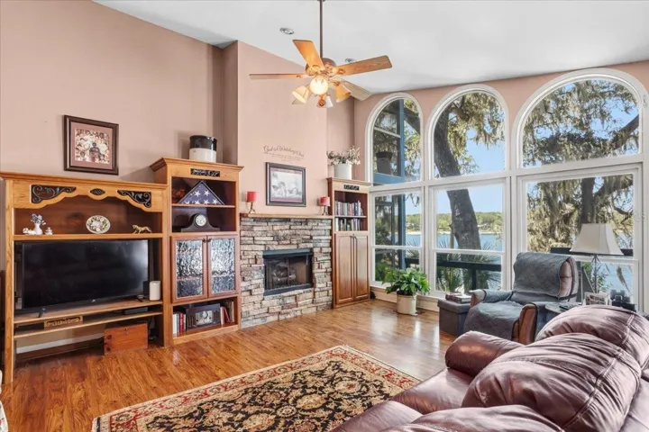 Don't forget to notice the built-in gas fireplace and oh...the view!