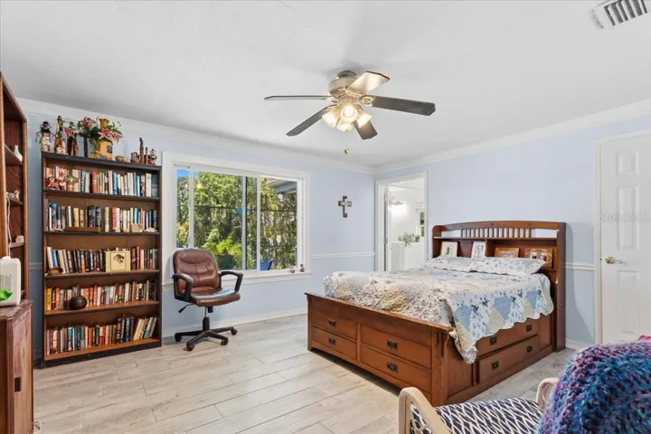 One of the two Primary Bedrooms with en-suite bathroom and a great view!