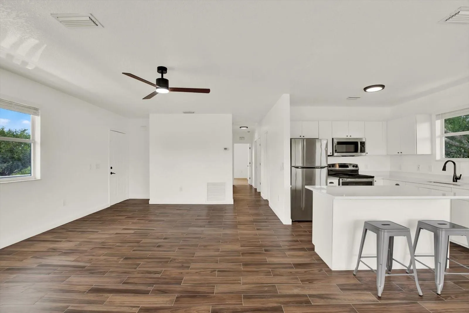 Living area and Kitchen