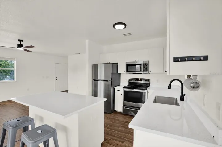 Beautiful new Quartz countertops throughout the kitchen