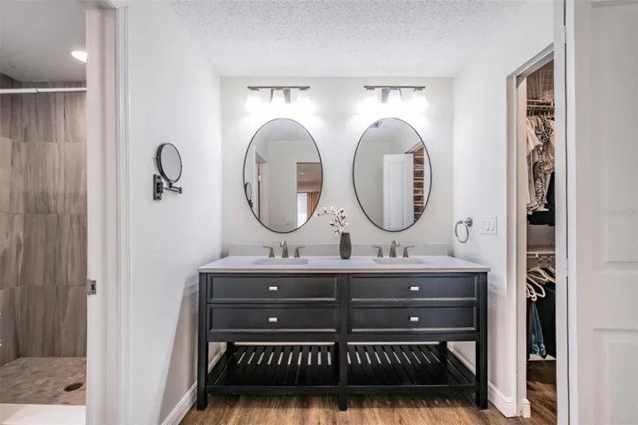 Primary Bathroom with double vanities
