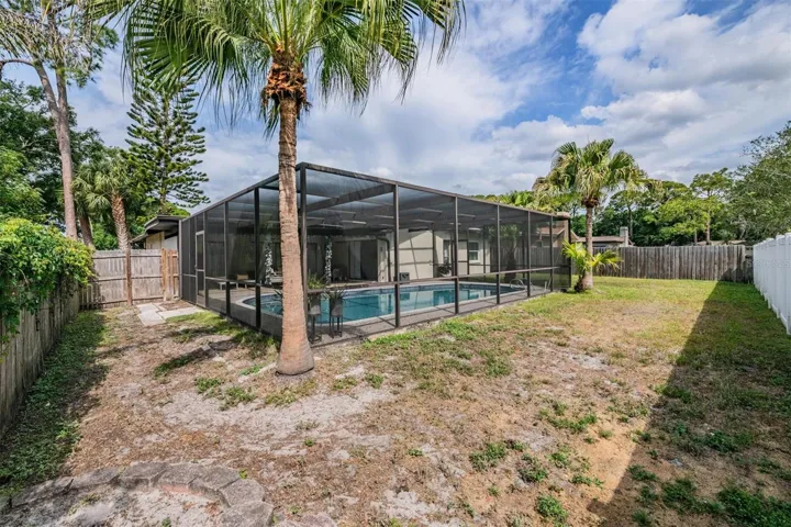 Backyard is fully fenced