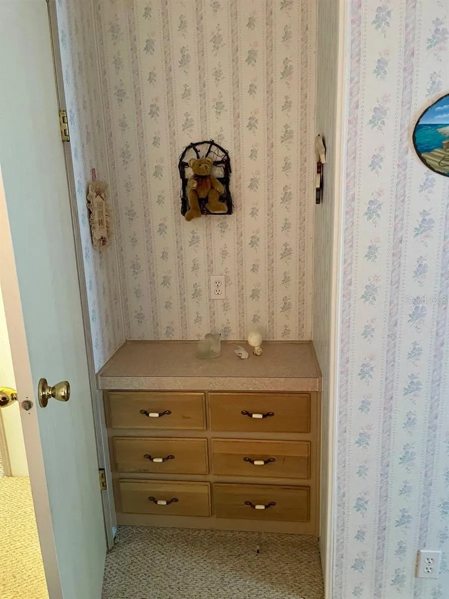 built in dresser in guest bedroom