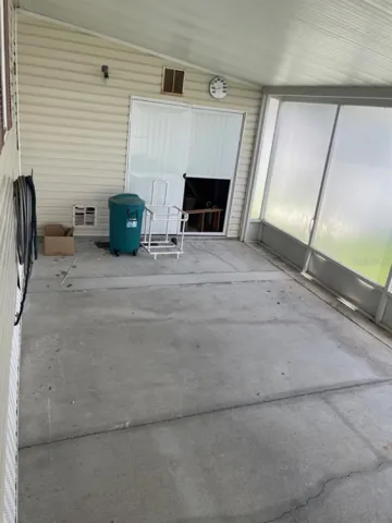 Storage area in carport