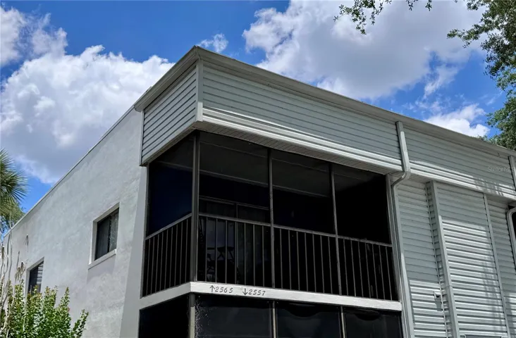 Upstairs unit with balcony