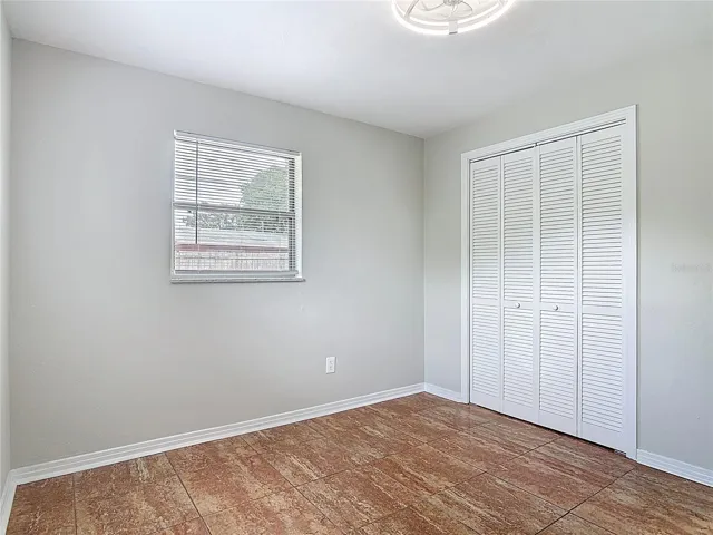 double closet in the second bedroom