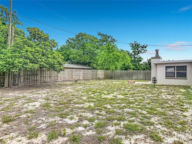 view of side yard to back yard