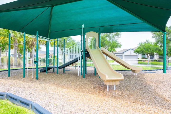 Covered community playground.
