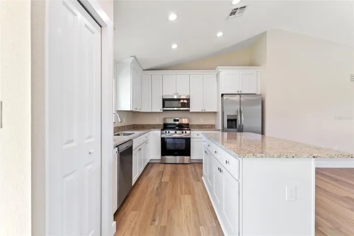 Side view of kitchen