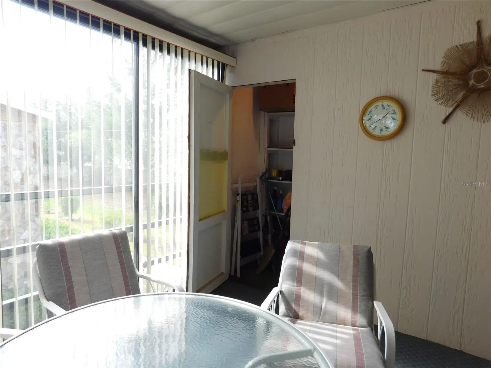 lanai and storage closet