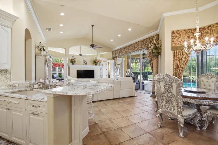 Kitchen and living area connect beautifully for everyday ease and entertaining.