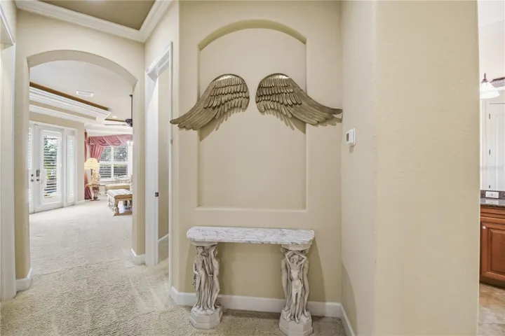 Primary suite entry with elegant architectural detail and a private retreat feel.