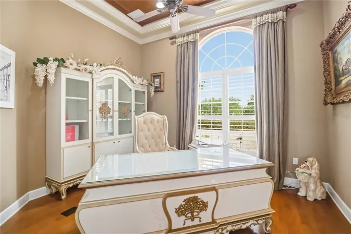 Dedicated office with peaceful views.